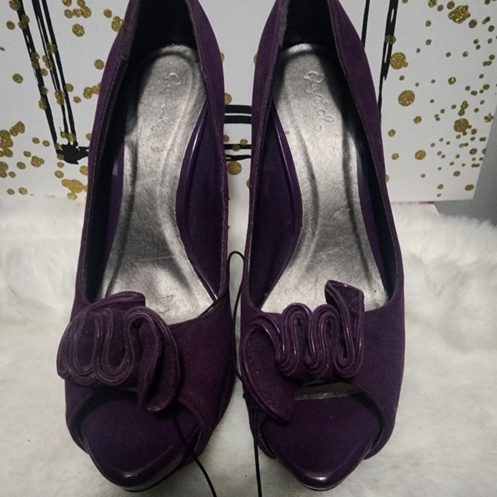 Qupid Purple Heels